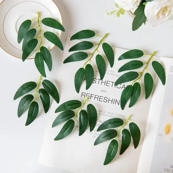 Plante artificielle en soie verte