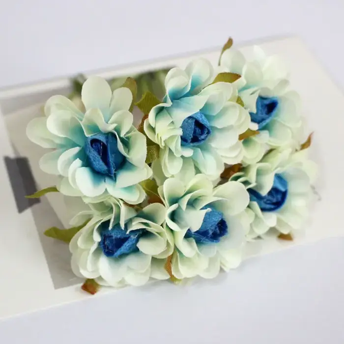 Fleurs de chrysanthème artificielles en velours