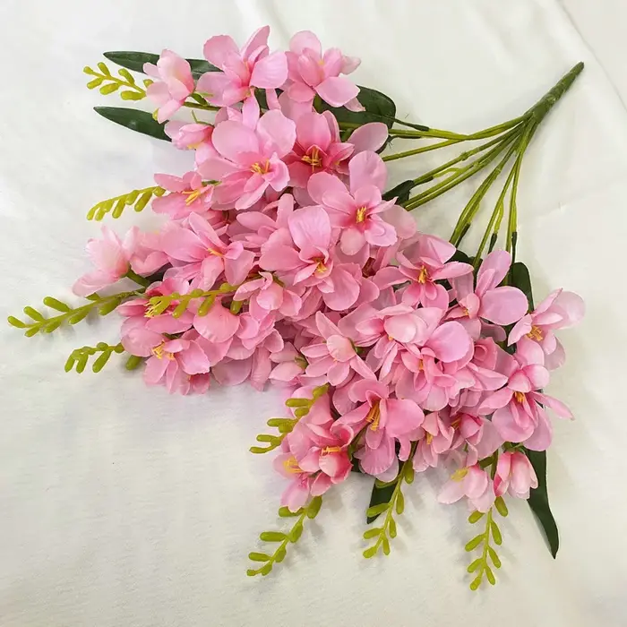 Orchidée de neige à 9 fourchues, Simulation de fleur, matériaux floraux, orchidée pour décoration de