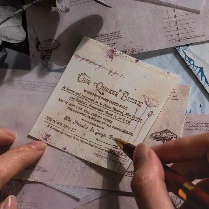 Papier double matériau pour fond d'écriture mémo