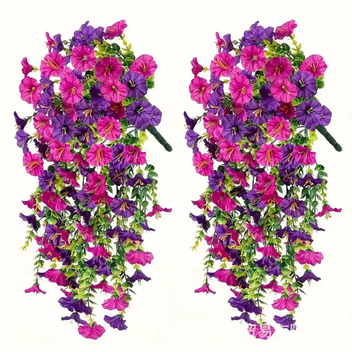 2 pièces de décorations suspendues artificielles de type volubilis et eucalyptus, parfaites pour la 