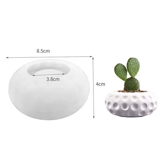 Pot de fleur succulente en Pot, moule en Silicone, colle dégoulinante de noël, porte-stylo géométriq