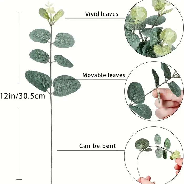 Feuilles d'eucalyptus artificielles
