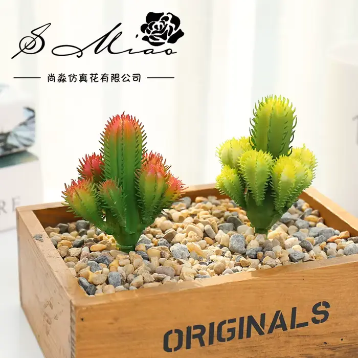 Mini Boule de Plantes Succulentes Artificielles Vertes