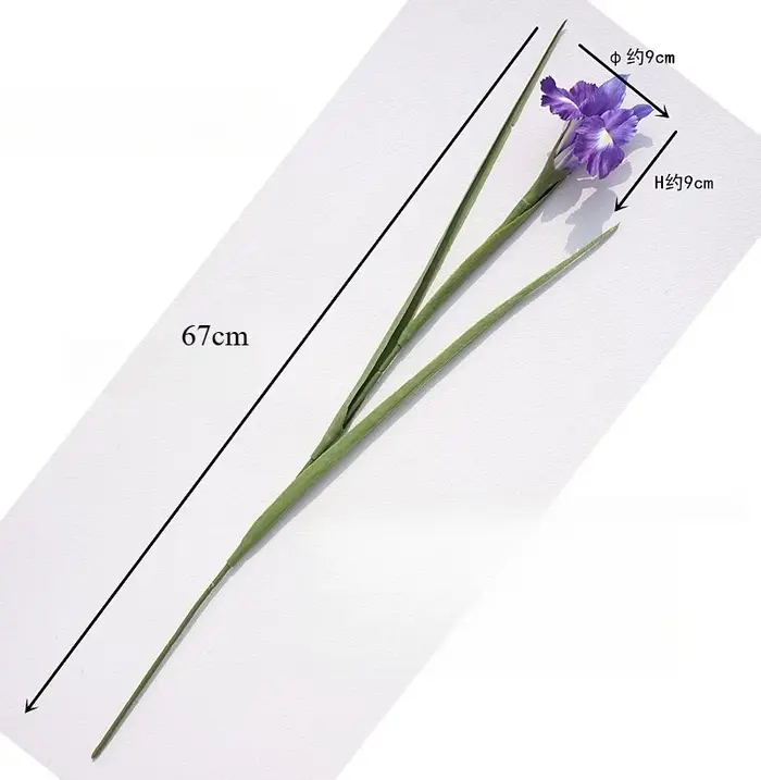 Fleurs d'iris artificielles 67cm