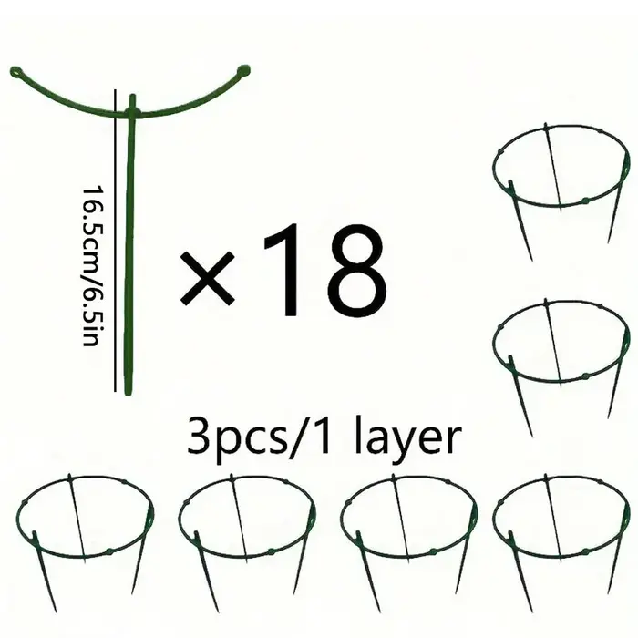 18 pièces/ensemble 6 couches Support de plante piquets