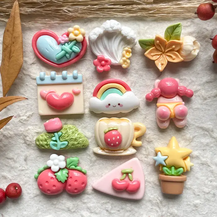 Accessoires en résine en forme de cœur