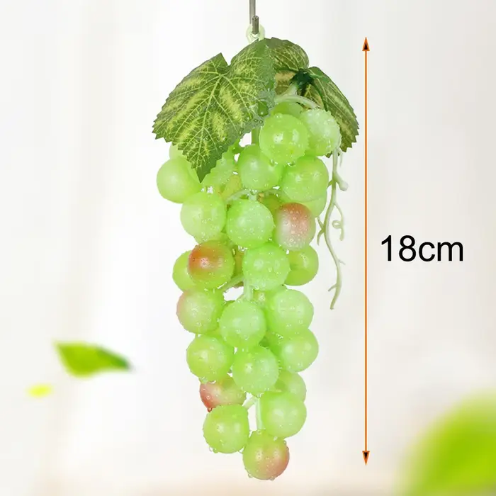 Grappe de raisins artificiels finition mate faux raisin bouquet 18 pièces ornements