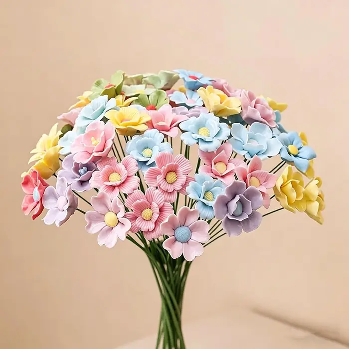 Fleurs artificielles en céramique
