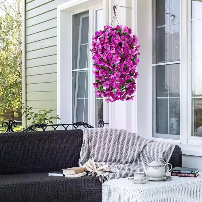 Bougainvilliers artificiels réalistes résistants aux UV, fausses fleurs en soie, plantes longues et tombantes pour décoration estivale, lianes de bougainvilliers