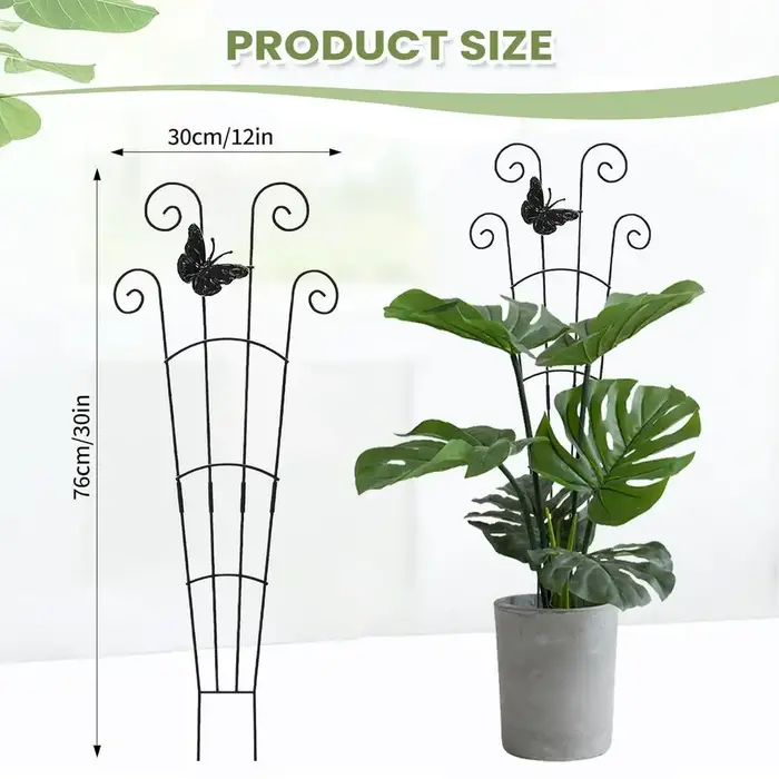 Treillis de plantes en métal 76x30cm