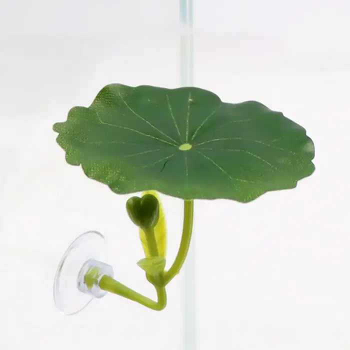 Plante d'aquarium en soie avec feuille en forme de hamac ​   Décoration fonctionnelle pour aquarium 