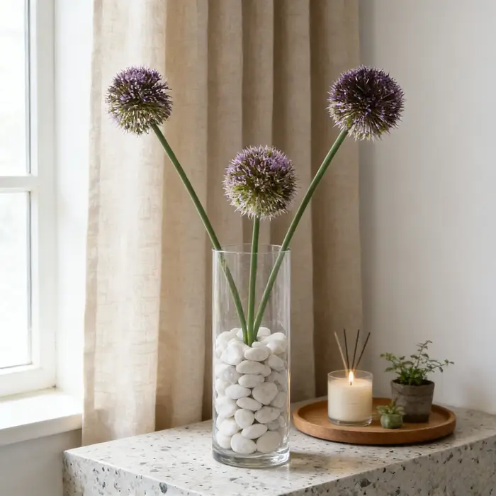 Plante boule d'alium artificielle de 33.5 pouces