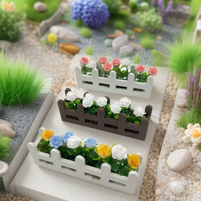 Mini clôture de Roses en pot
