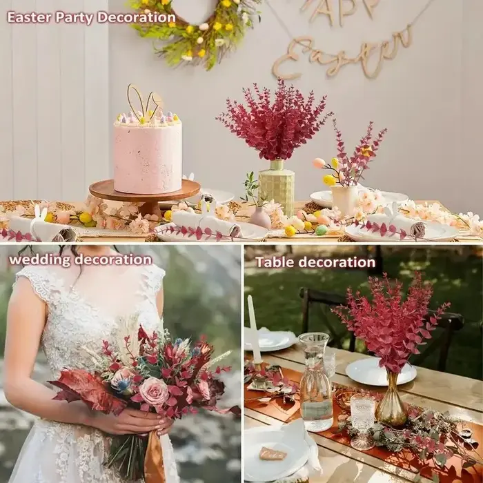Plantes artificielles, feuilles d'eucalyptus