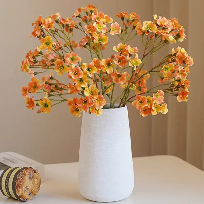 Fleur de tung pastorale en soie Jatropha pomme florale