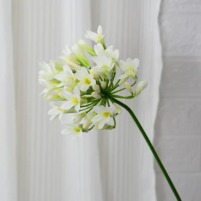 Fleurs artificielles de luxe Agapanthus africain à longue tige de 75 cm pour mariage