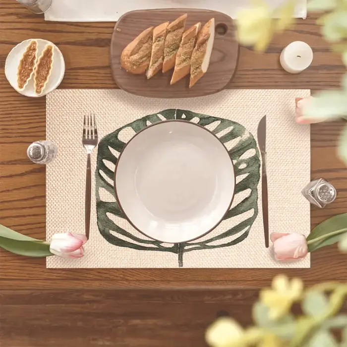 Monstera – napperon en lin Design