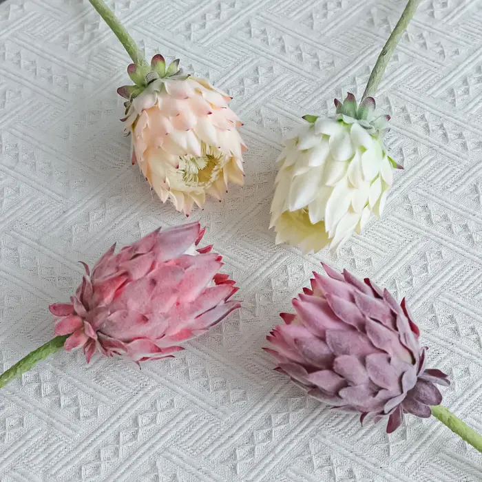 Lot de 5 fleurs artificielles, artichoques nordiques, pour arrangements floraux de mariage, décoration de salon et de fête