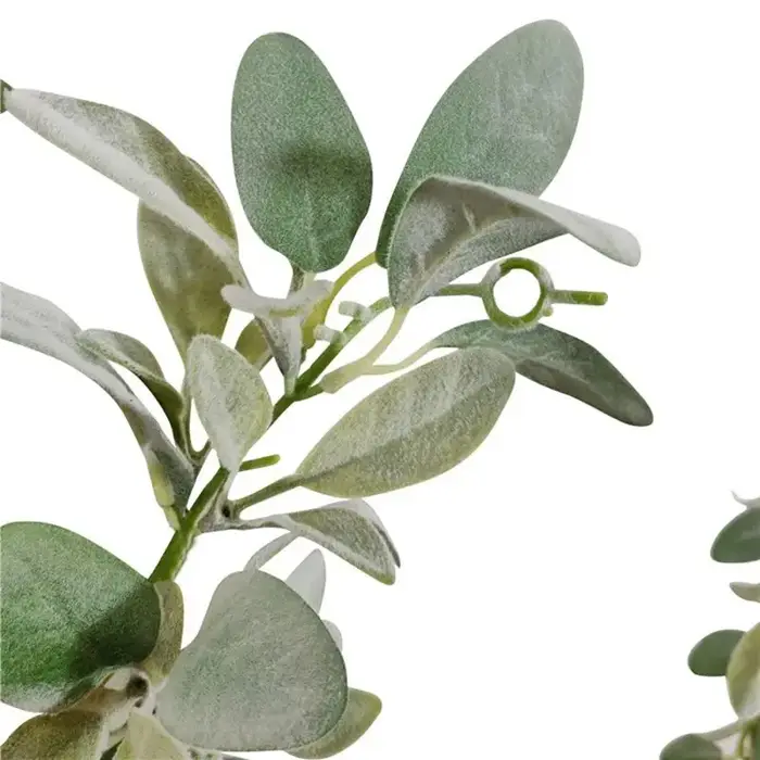Guirlande artificielle ABKJ-5X en fausse vigne floquée effet oreilles d'agneau – 2 mètres de verdure et feuillage doux pour la décoration de cheminée de style campagnard