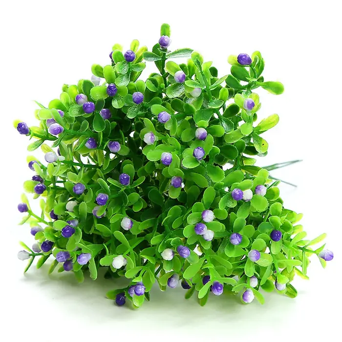 Bouquet d'herbe artificielle de Milan, 6 pièces, fausses plantes vertes, décor de fête de mariage à domicile, accessoires Photo, cespou de Grain de Milan