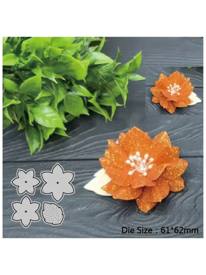 Cadre de feuilles florales en métal, matrice de superposition de découpe, matrice de scrapbooking, d