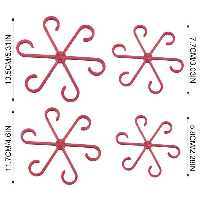 4 supports de tiges de plantes grimpantes, crochets de fixation pour plantes, clips de support pour 