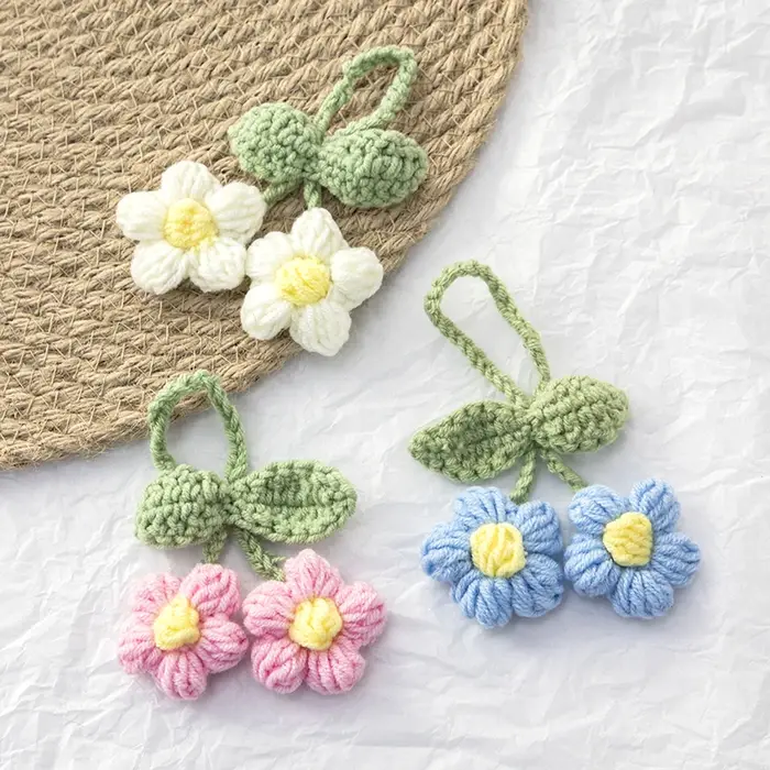 Pendentif fleur artificielle pour sac à main