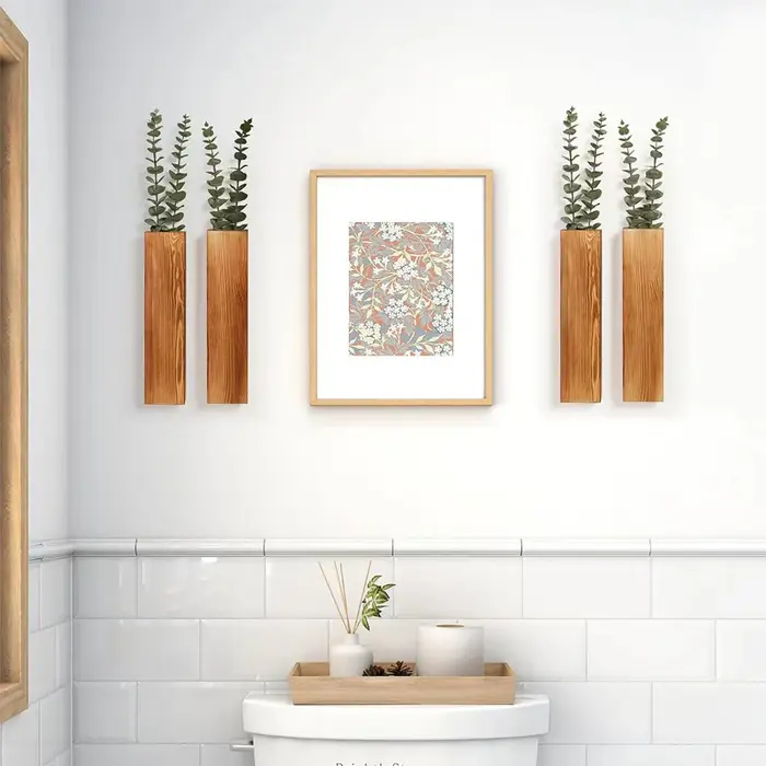 Jardinière murale en bois
