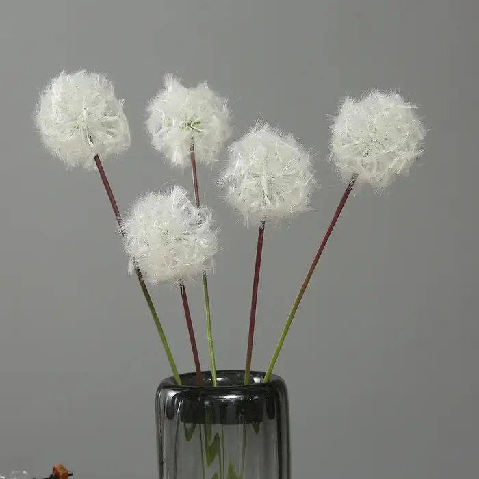 Bouquet de Pissenlits Blancs Artificiels