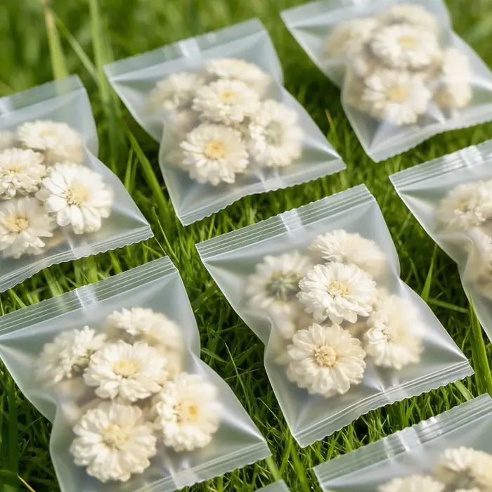 Les fleurs de chrysanthème séchées de qualité 100g-200g sont utilisées pour la fabrication de bougies