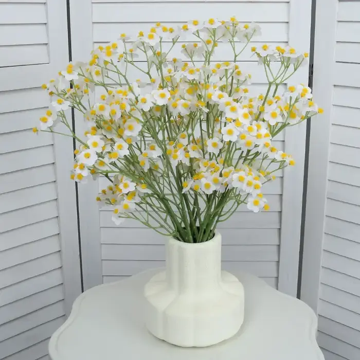 Petite marguerite artificielle plante verte florale soie fausses fleurs centre commercial décoration Simulation camomille automne fleur Orange