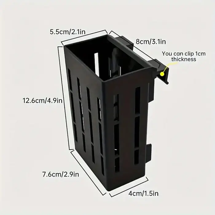 Support pour plantes d'aquarium, panier en plastique noir avec Clip pour fixation de plantes aquatiq