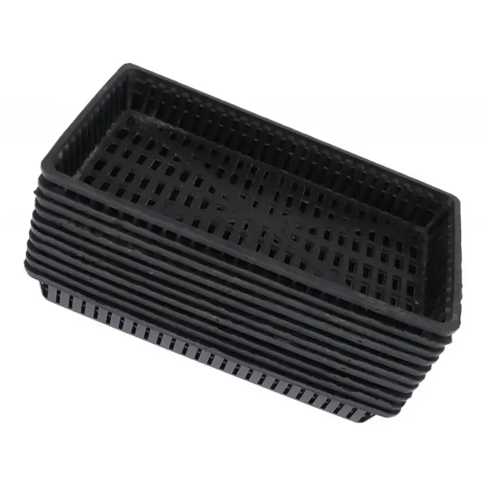 Panier de plantes aquatiques noires, 10 pièces, Pot de plantation d'étang