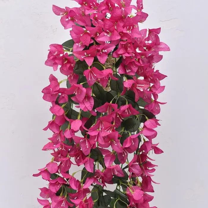 Bougainvilliers artificiels réalistes résistants aux UV, fausses fleurs en soie, plantes longues et tombantes pour décoration estivale, lianes de bougainvilliers