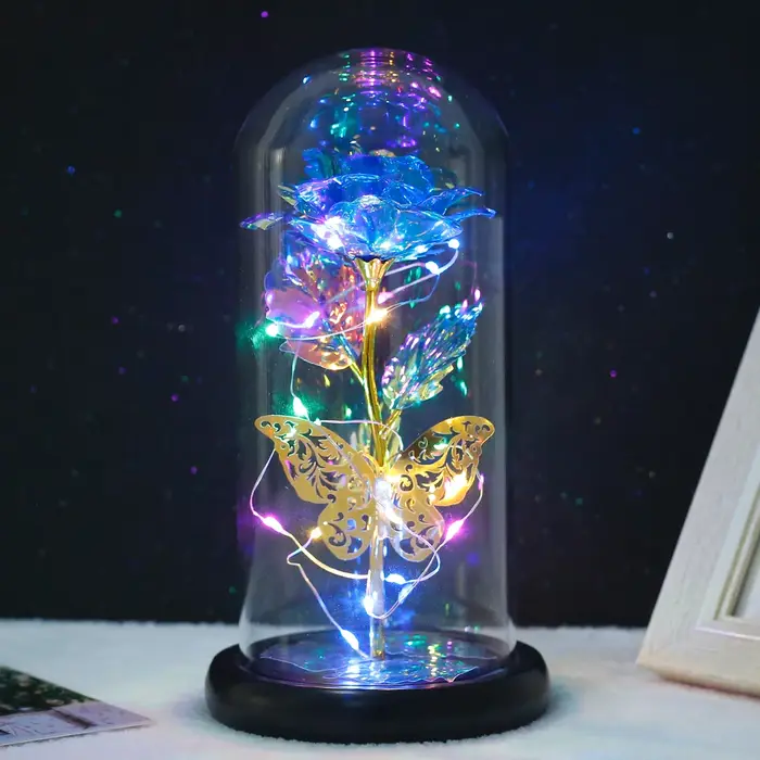 Rose lumineuse artificielle galaxie