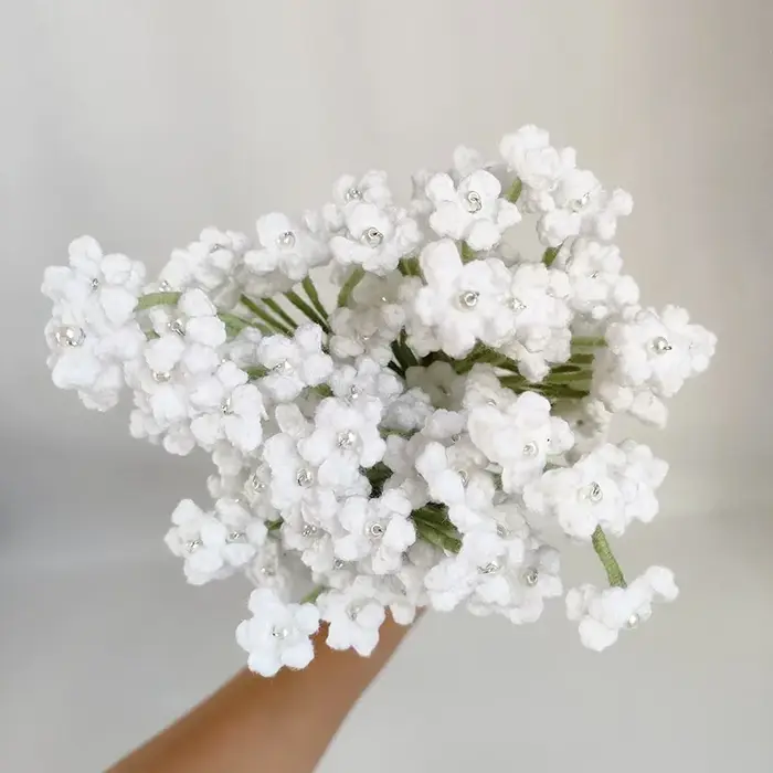 Nouveau bouquet de fleurs en fil tissé à la main