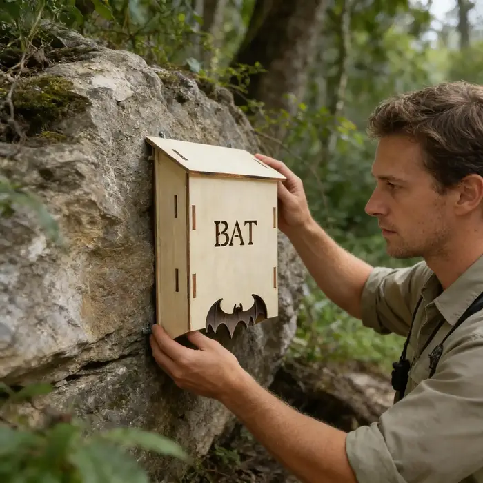 Abri pour chauves-souris en bois pour jardin, habitat animalier, pour jardiniers, propriétaires, amateurs de nature, agriculteurs, arrière-cour, ferme, verger