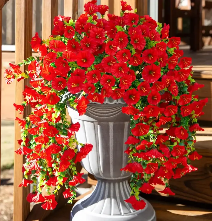 Fleurs artificielles vigne gloire du matin mariage maison chambre décor nouvel an extérieur jardin cour coloré cadeaux de couleur vive