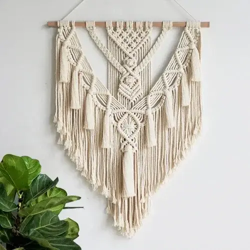 Macramé tissé tenture murale Boho maison Chic bohème géométrique Art décor beau appartement dortoir décoration tapisseri