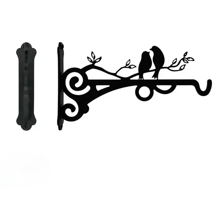 Support mural en métal pour plantes, crochet en forme d'oiseau, pot de fleurs, pour maison, jardin, 