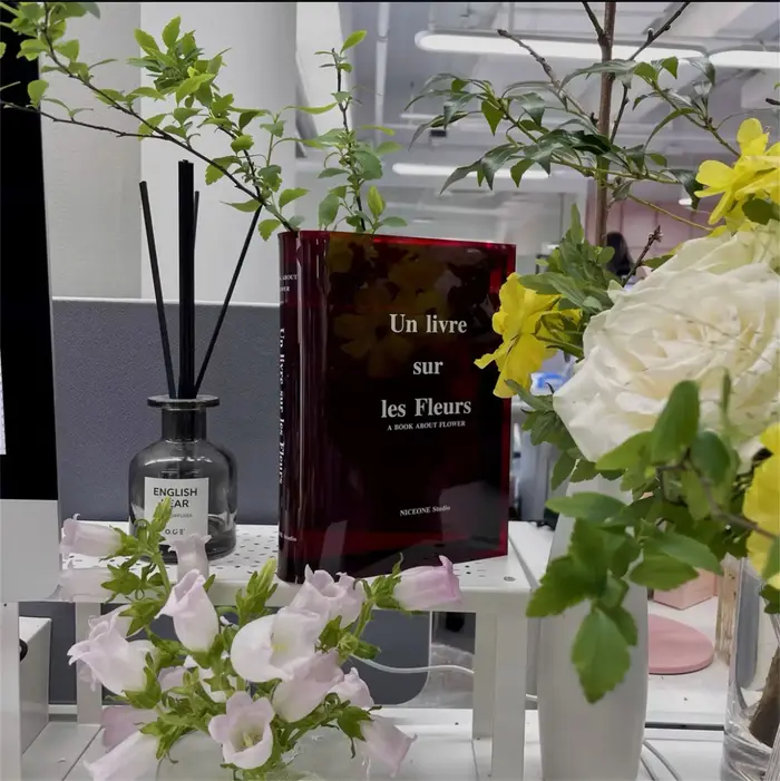 Vase en acrylique transparent pour livres