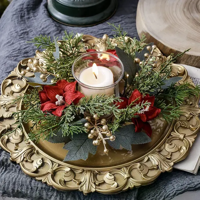 Ornement de table de guirxiété de fleurs artificielles