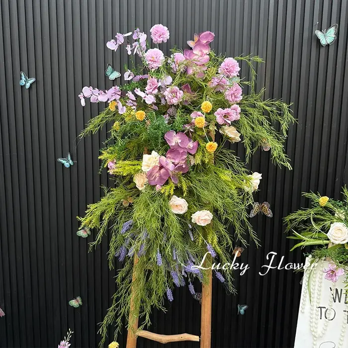 Monet – rangée de fleurs artificielles de Style jardin