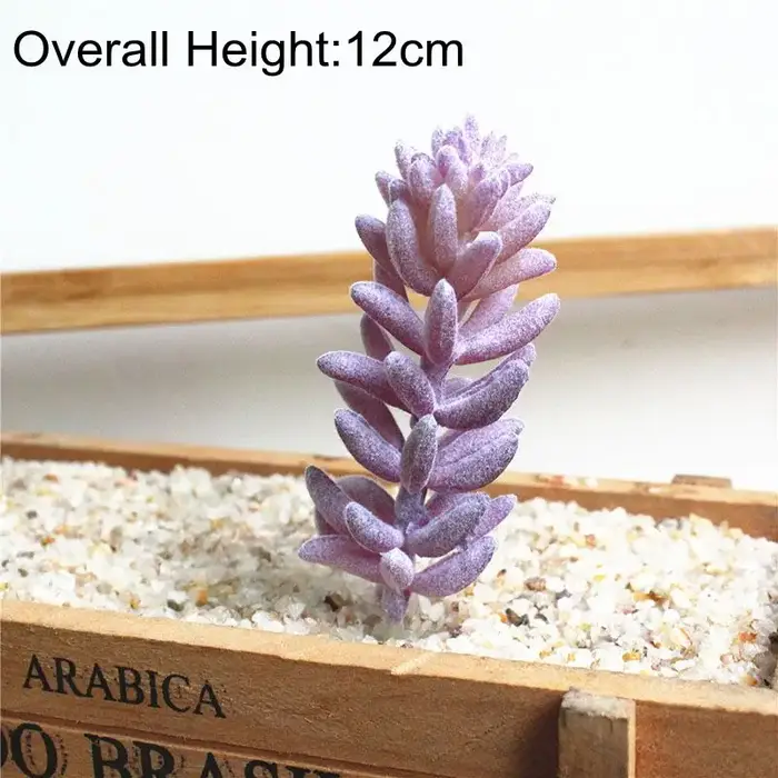 Plantes succulentes artificielles floquées en violet