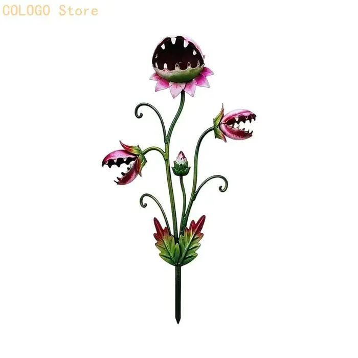 Piquet jardin en métal fantaisiste, pour Pots fleurs utilisation dans cour, décoration du D0LD