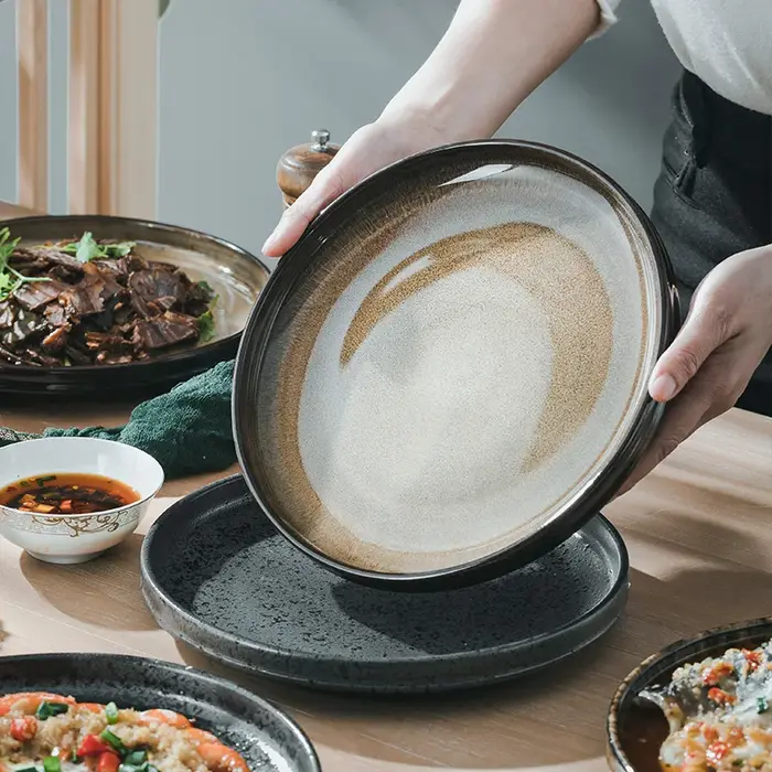 Four à plat en céramique créatif transformé en Style japonais