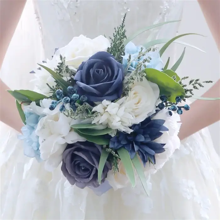 Bouquet de fleurs pour mariée, fournitures et décoration de mariage, accessoires de mariage