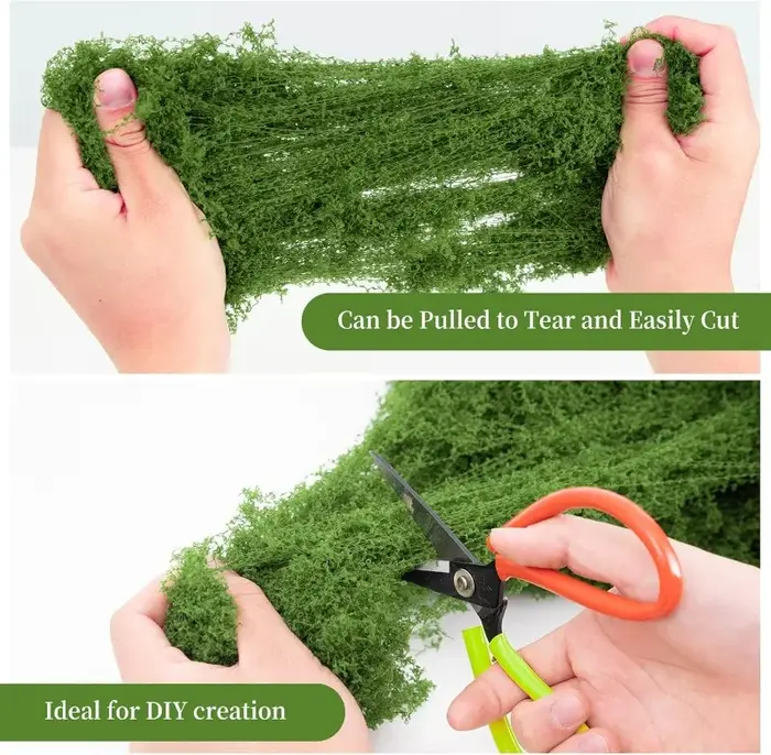 Mousse verte artificielle 300/30g pour plantes en pot