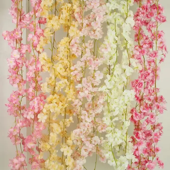 Guirlande de fleurs de cerisier artificielles